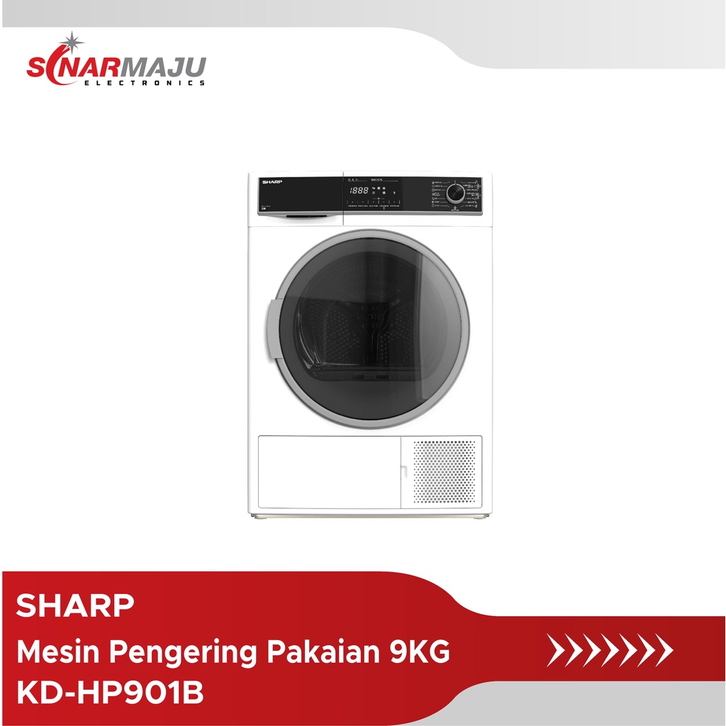 SHARP TUMBLE DRYER 9KG KD-HP901B / KDHP901B MESIN PENGERING PAKAIAN