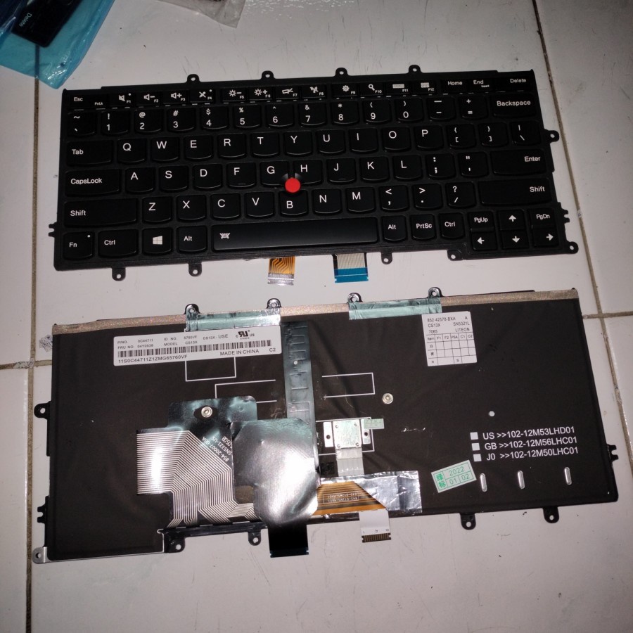 Keyboard Lenovo ThinkPad X240 X250 X260 X230S X240S 20F5 backlight LAMPU