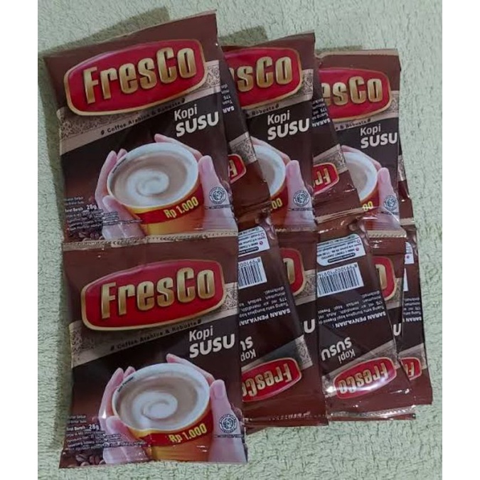 

Kopi Fresco Kopi Susu 1 wadah isi 12pcs