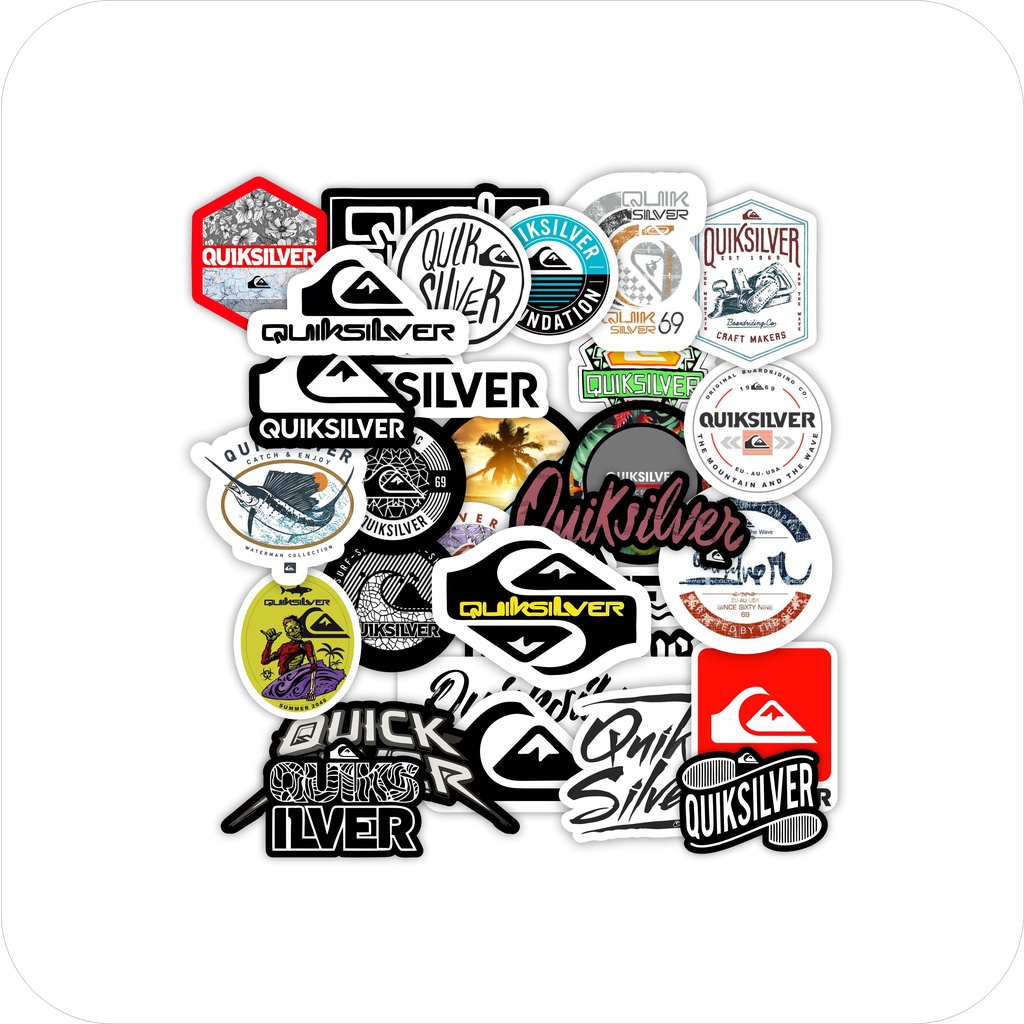 

PAKET STIKER BRAND STICKER QUIKSILVER ISI 30 PCS STIKERR GRAFTAC BRAND BAND HIGH QUALITY