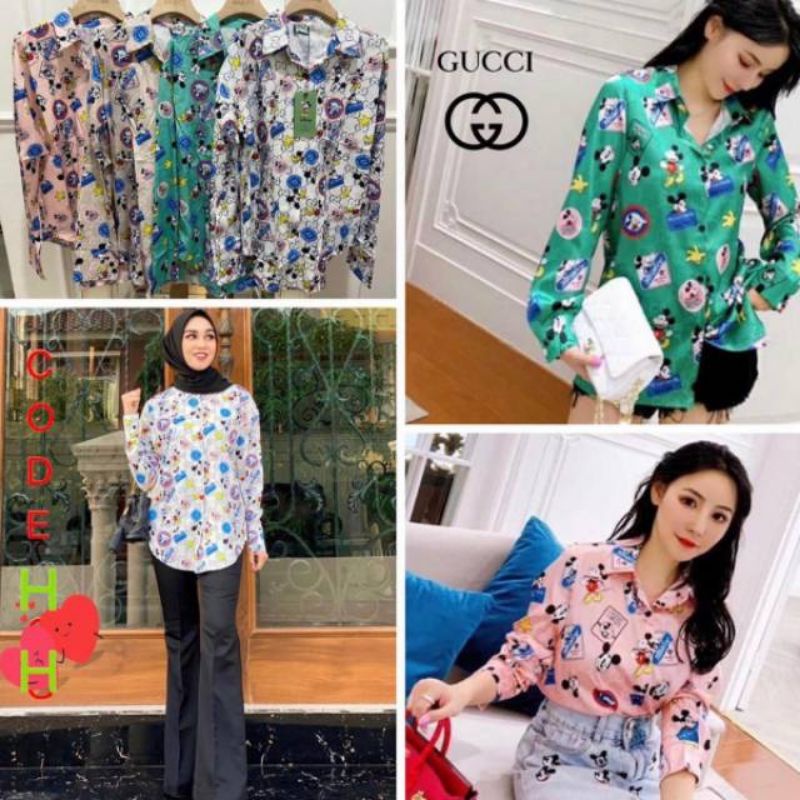 kemeja disney import/kemeja wanita import