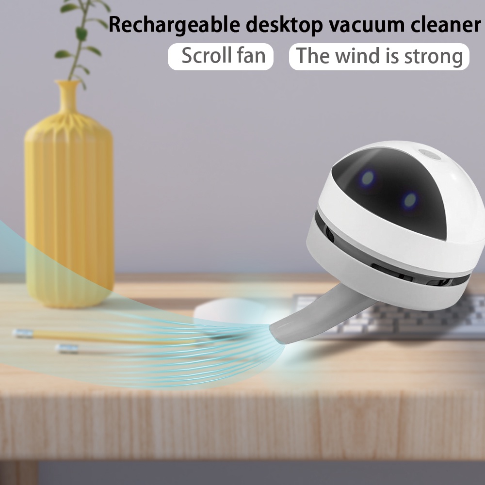 Vacuum Cleaner Genggam Mini Portable Tanpa Kabel/Rechargeable Desktop Crumbs &amp; Hair Cleaner/Penyedot Debu Ringan Cocok Untuk Pembersih Desktop &amp; Di Mobil &amp; Keyboard &amp; Gap