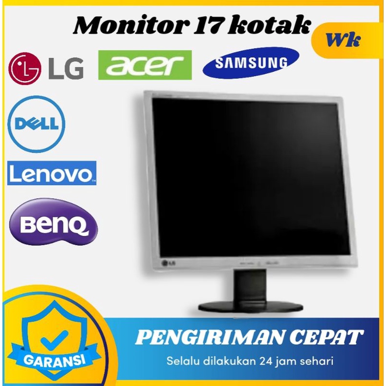 Lcd Monitor 17 Kotak Untuk PC/Komputer/CcTv Murah bergaransi