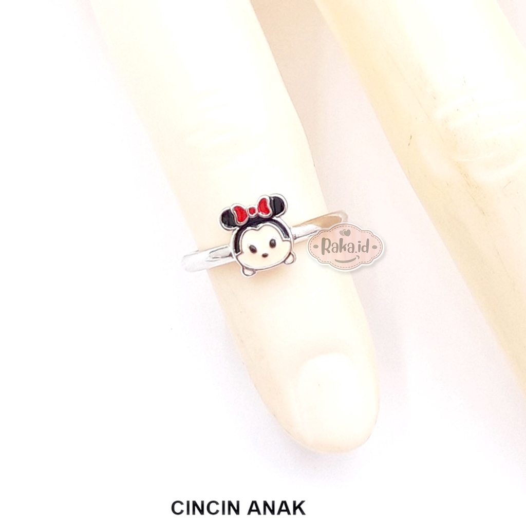 Cincin Anak Perempuan Cincin Anak Anti Karat Motif Minnie Pita Baby Perhiasan Cantik Anak 1241