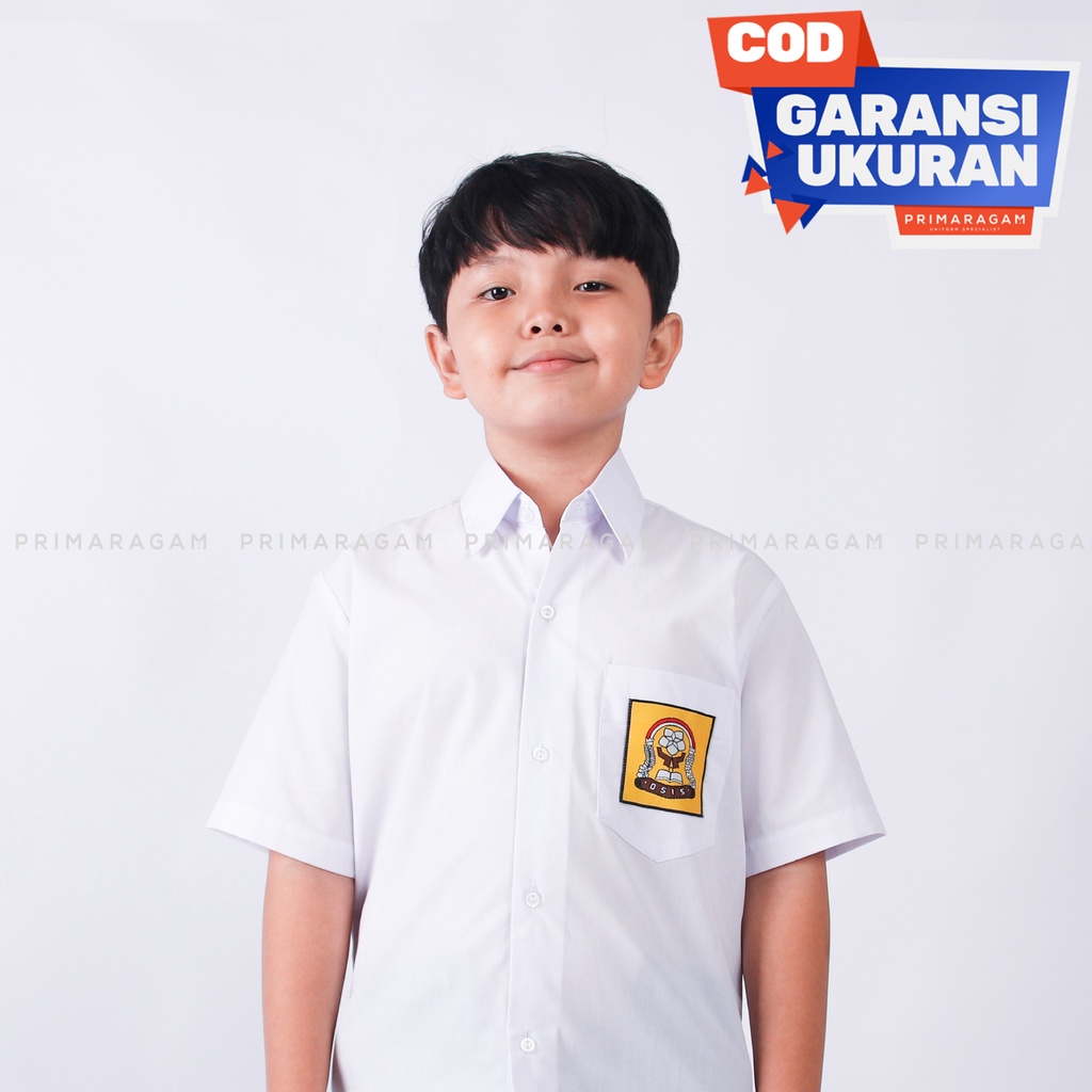 Primaragam Baju Sekolah Smp Laki Laki Pendek Putih Osis Kemeja Perempuan Laki-laki Cewek Cowok