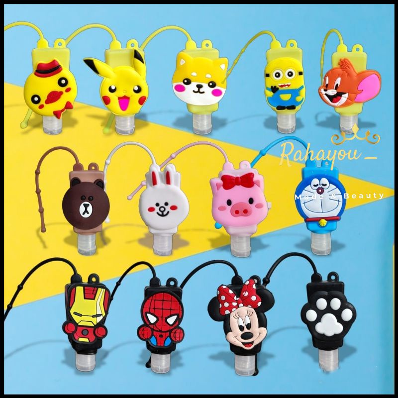 Rahayou_✨HAND SANITIZER / BOTOL ISI ULANG KARAKTER / AKSESORIS GANTUNGAN  TAS / SOVENIR PERNIKAHAN_ 