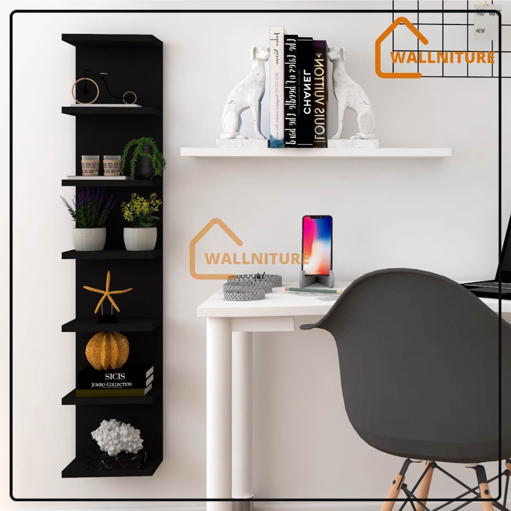 Rak Kosmetik Gantung Dinding Murah Susun Minimalis Serbaguna Tempat Makeup Penyimpanan Make Up Kayu 