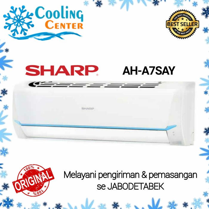 Akon Ac Sharp 3/4 Pk Thailand Ah - A 7 Say Harga Unit Only Ac Sharp 3/4 Pk