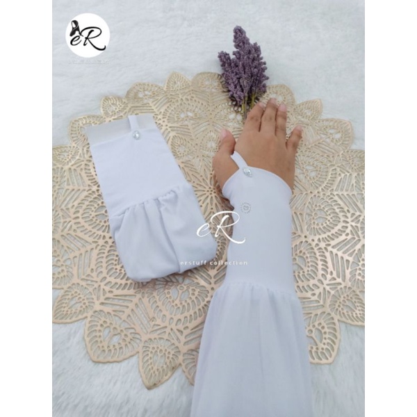 HANDSOCK SALWA PERMATA / MANSET BALLON TALI JEMPOL PERMATA DIJAHIT / SYARI MUSLIMAH