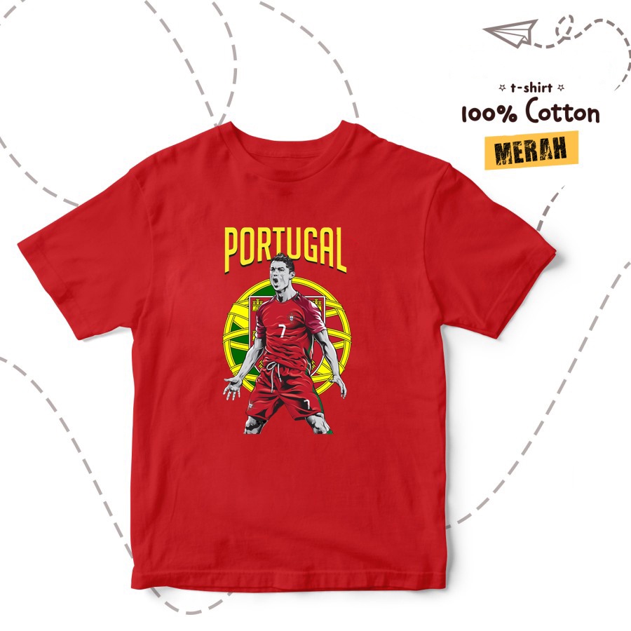 BAJU ANAK KAOS ANAK KARAKTER MURAH CRISTIAN RONALDO /PORTUGAL