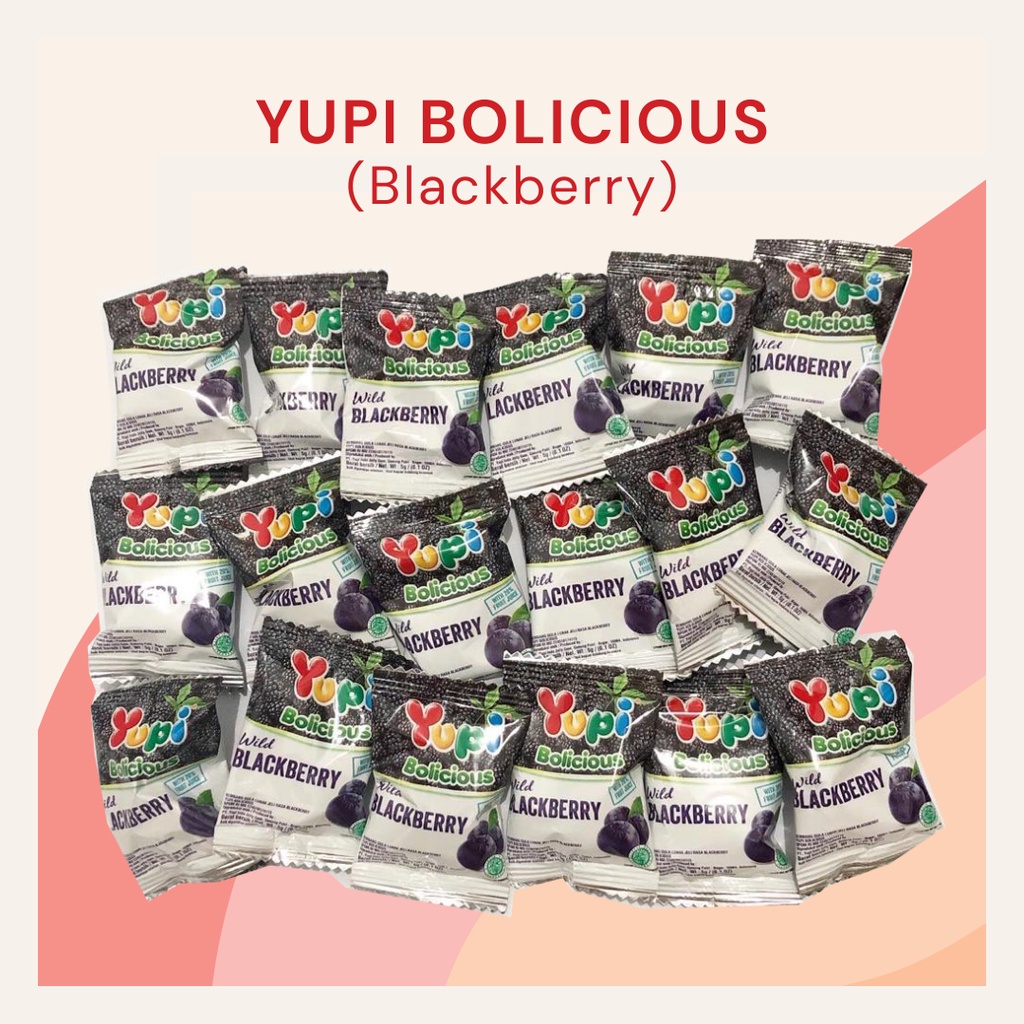 [DELISH SNACKS] Yupi Bolicious Satuan Per Pcs / Mandarin Lychee Blackberry Strawberry / Permen Yupi Murah