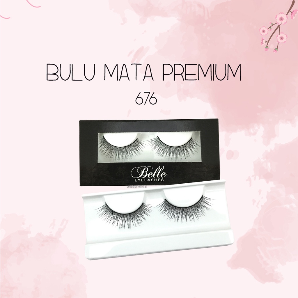 676 Bulu Mata Palsu Handmade Natural False Eyelash Eye Lashes Belle Eyelashes Premium