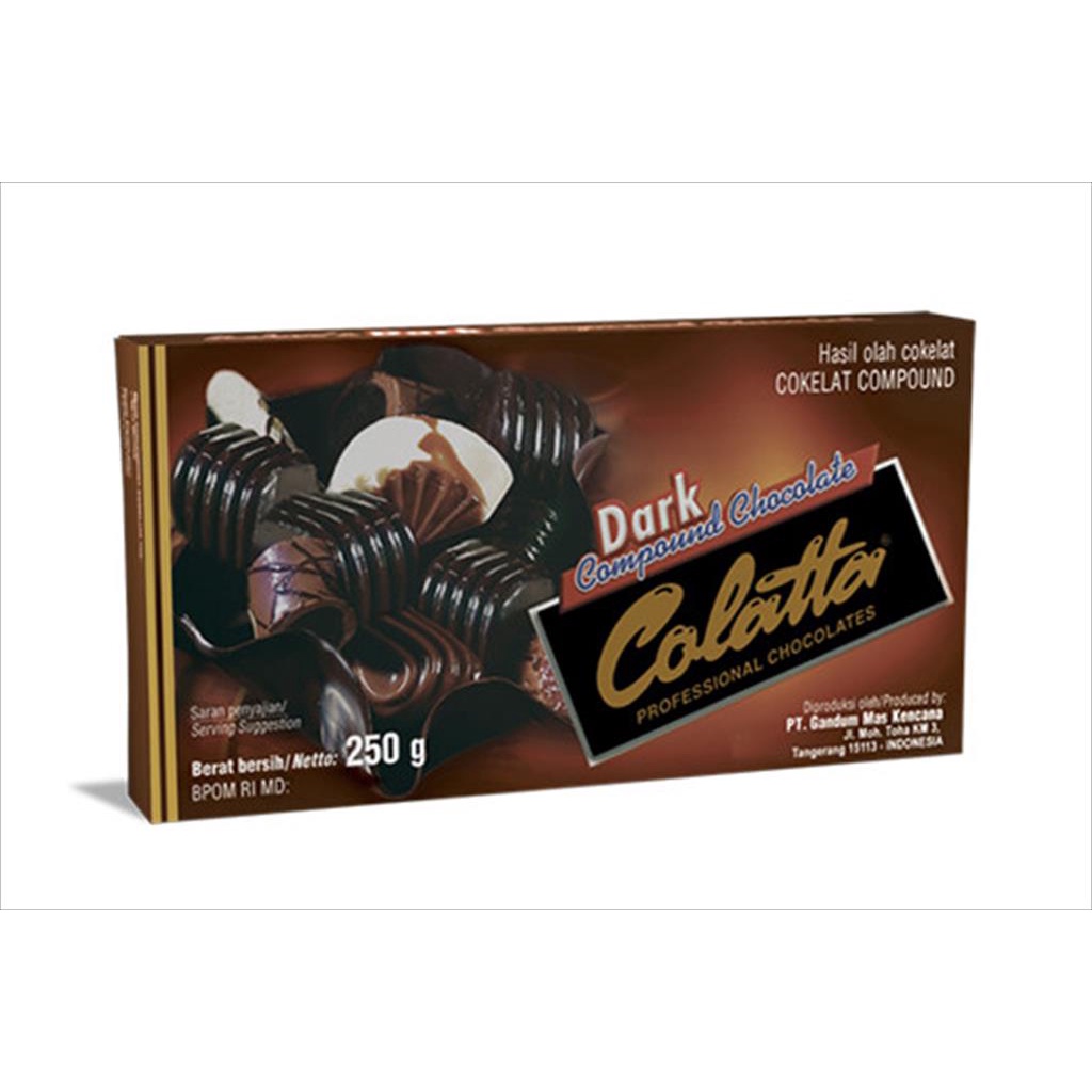 COKLAT COLATTA DARK COMPOUND 250 gr (BUKAN REPACKED !!!)