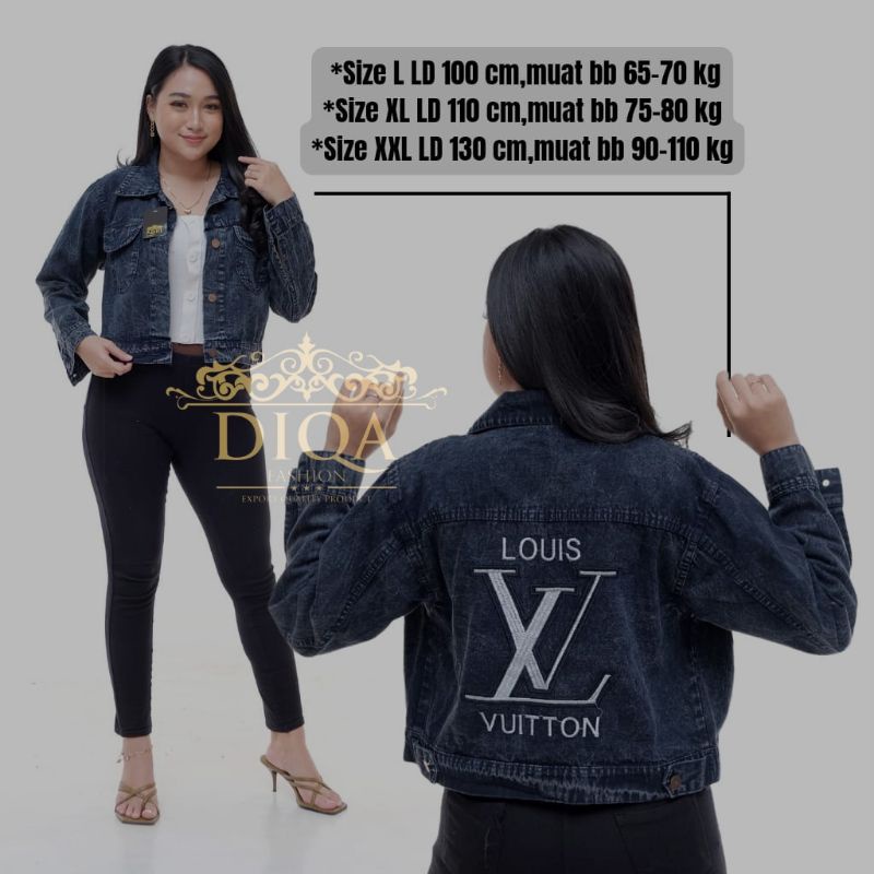 jaket bordil denim LV ld 100-130cm