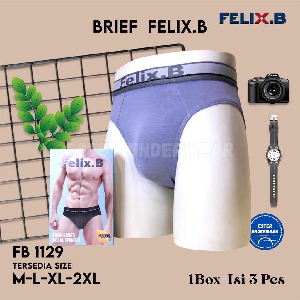 FELIX B Celana Dalam Pria FB 1129 1 Box Isi 3 Pcs