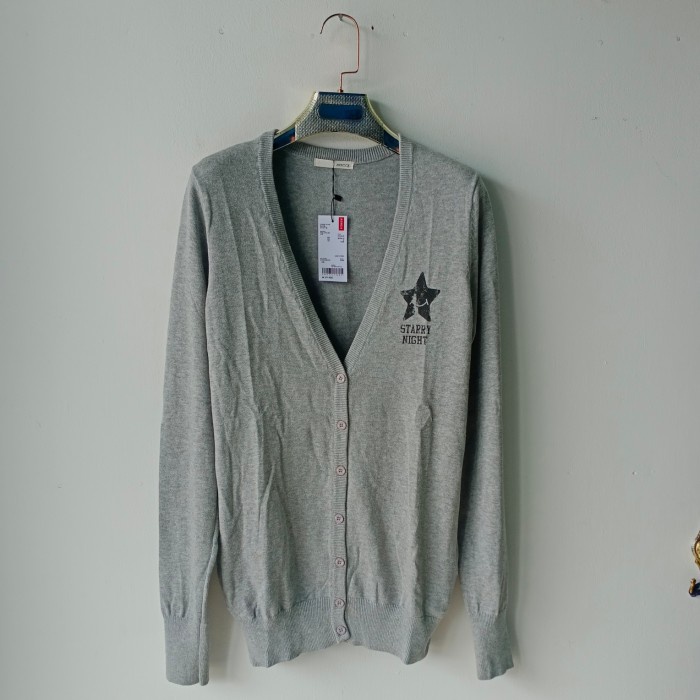 Moussy/Cardigan Wanita Abu abu /Outerwear Cardigan Wanita Thrift premium