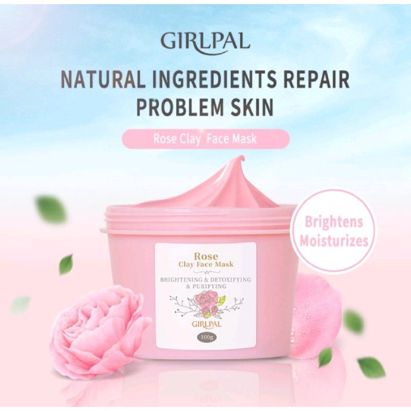 GIRLPAL CLAY MASK FACE MASKER ORGANIK WAJAH / MUD MASK / LAVENDER ROSE