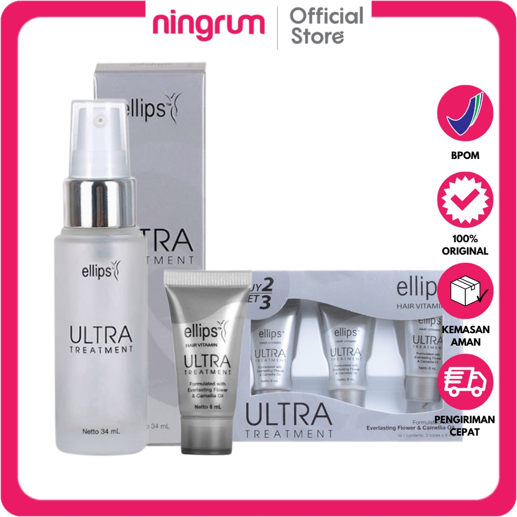 Ningrum - ELLIPS Hair Vitamin Ultra Treatment 3x8ml / 8ml | Perawatan Rambut Ultra Treatment Original BPOM - 5504