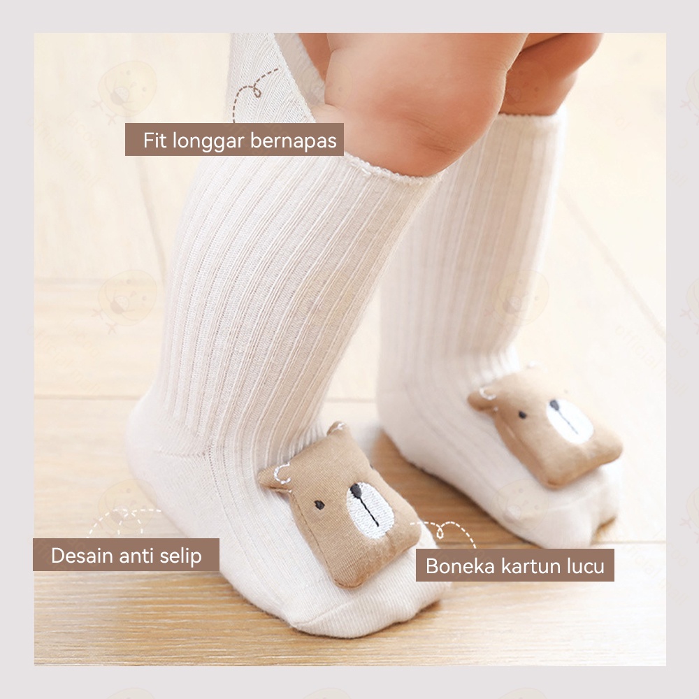 Lacoo Kaos kaki bayi panjang Kaus kaki bayi anti slip Baby socks 0-12 bulan