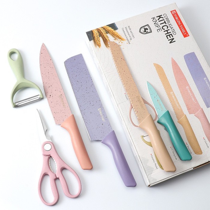 Pisau Macaron Set 6in1 Dapur 6 in 1 Evcriverh Peeler Knife Kitchen