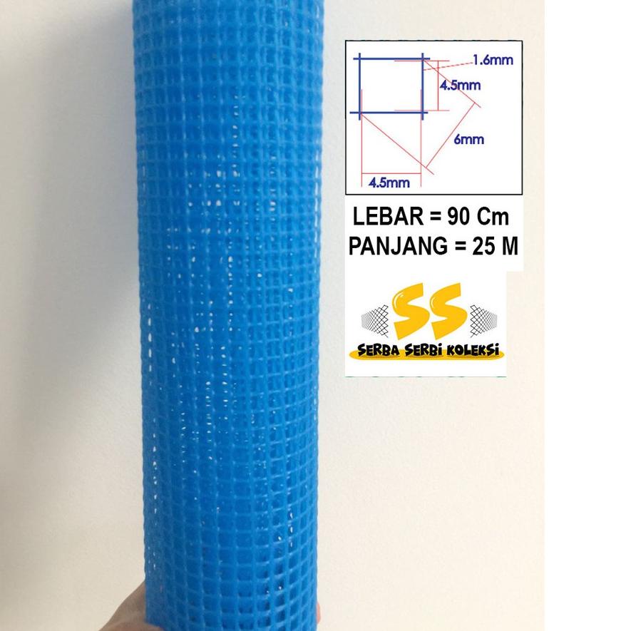 Depan1 Kawat Jaring Plastik HDPE kotak 6 mm per roll