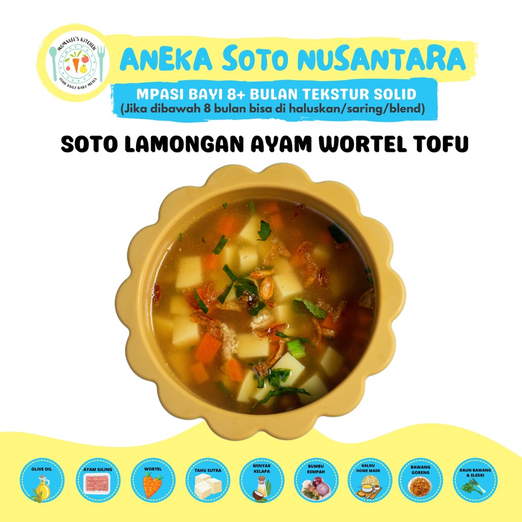 

SOTO LAMONGAN AYAM WORTEL TOFU (MPASI FROZEN)