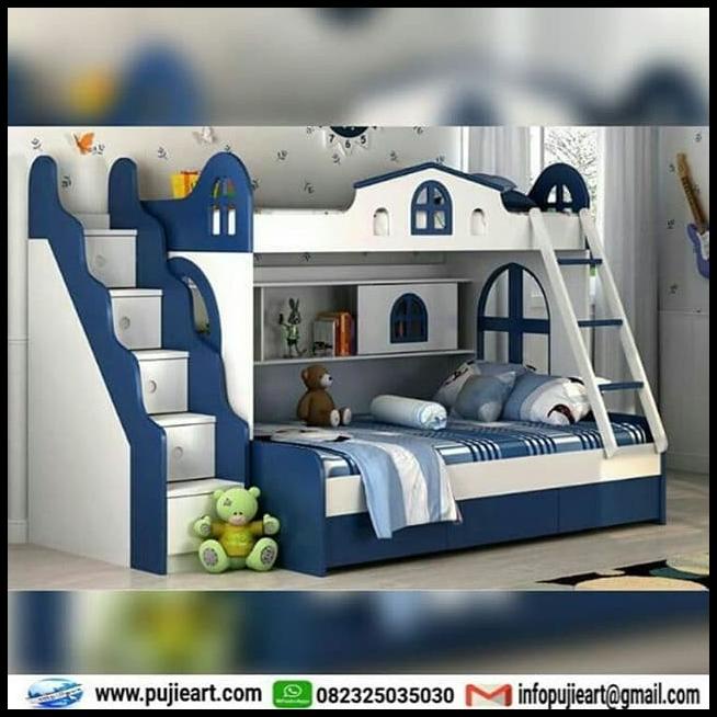 Tempat Tidur Tingkat Anak Minimalis / Dipan Susun Anak Laki Cewe Murah