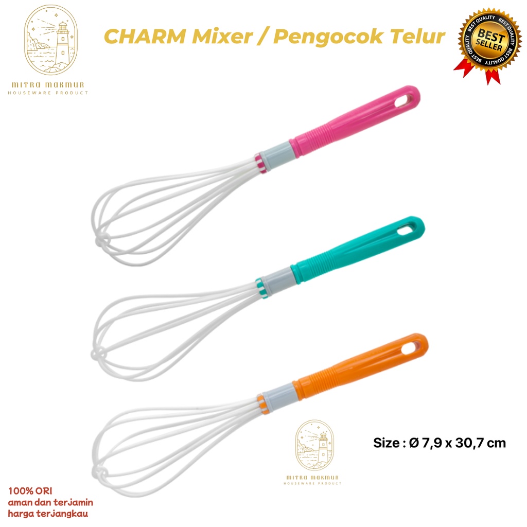SALE MIXER CHARM GREEN LEAF / PENGOCOK TELUR / KOCOKAN TELUR PLASTIK MURAH / PENGADUK ADONAN / KOCOK