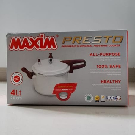 Presto Panci Presto 4 Liter 20 Cm / Panci Maspion Pressure Cooker Maxim