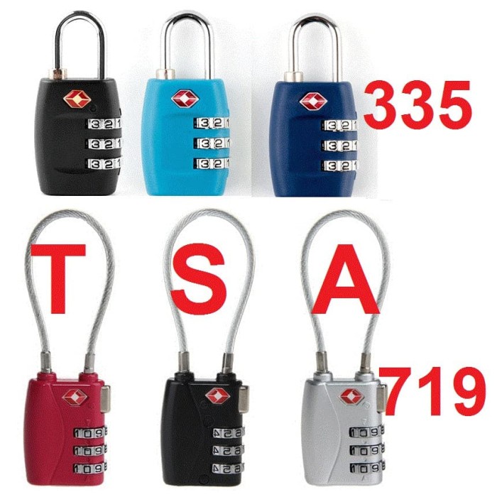 Gembok Travel Lock Tsa Gembok Tas Koper Kunci Koper Travel Padlock Travel Bag