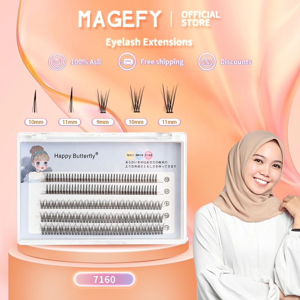 MAGEFY Bulu Mata Palsu Eyelash Extension Bulu Eyelash Tanam Eyelash Extension Mix 7160