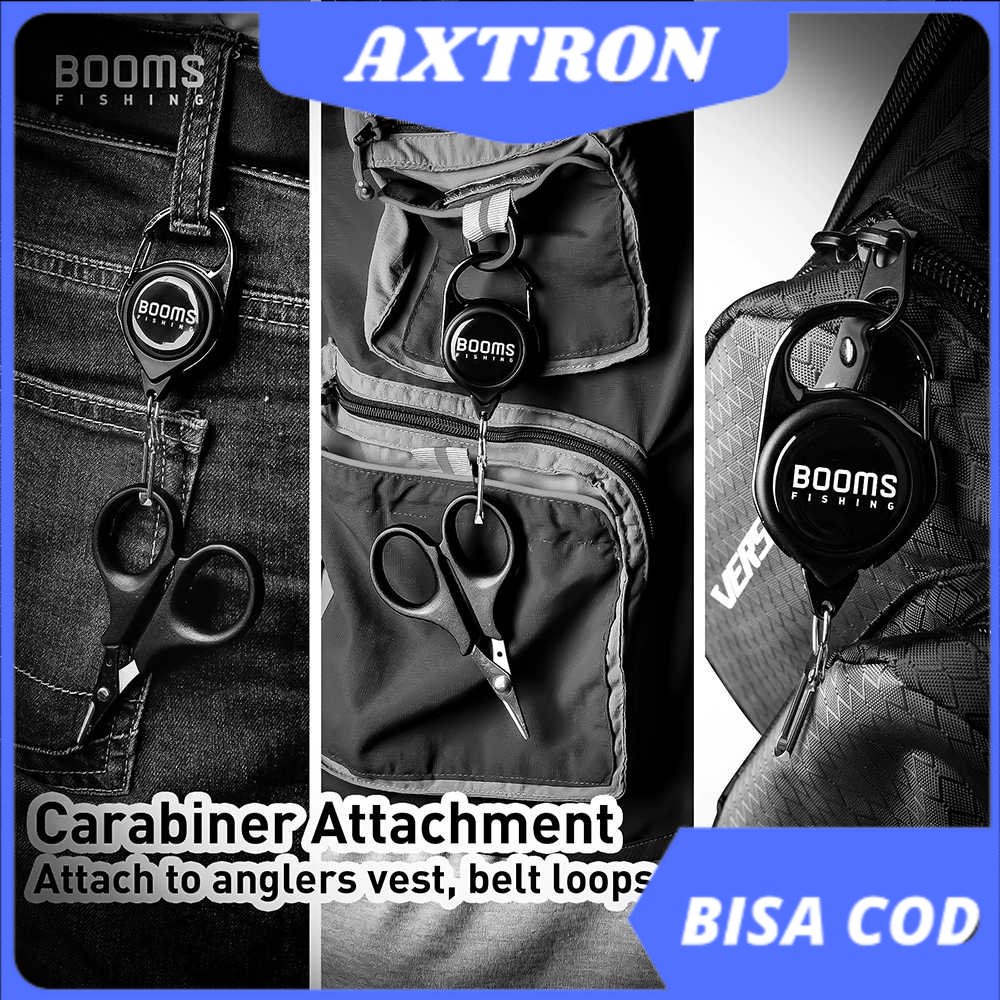 BOOMS Gantungan Kunci Retractable Carabiner - Carabiner KeyChain Hook Bags Cantolan Tas Gantungan Ku