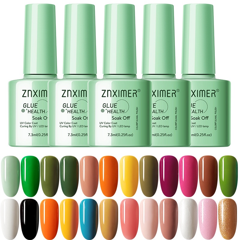 ZNXIMER Kutek Kuku Glue Health Soak Off Gel Halal UV Color Coat 7.3ml XNZIMER Cat Eyes Eye Nail Polish Cat Ximer Art Manicure Pedicure Healthy Mata Kucing Health PART 2