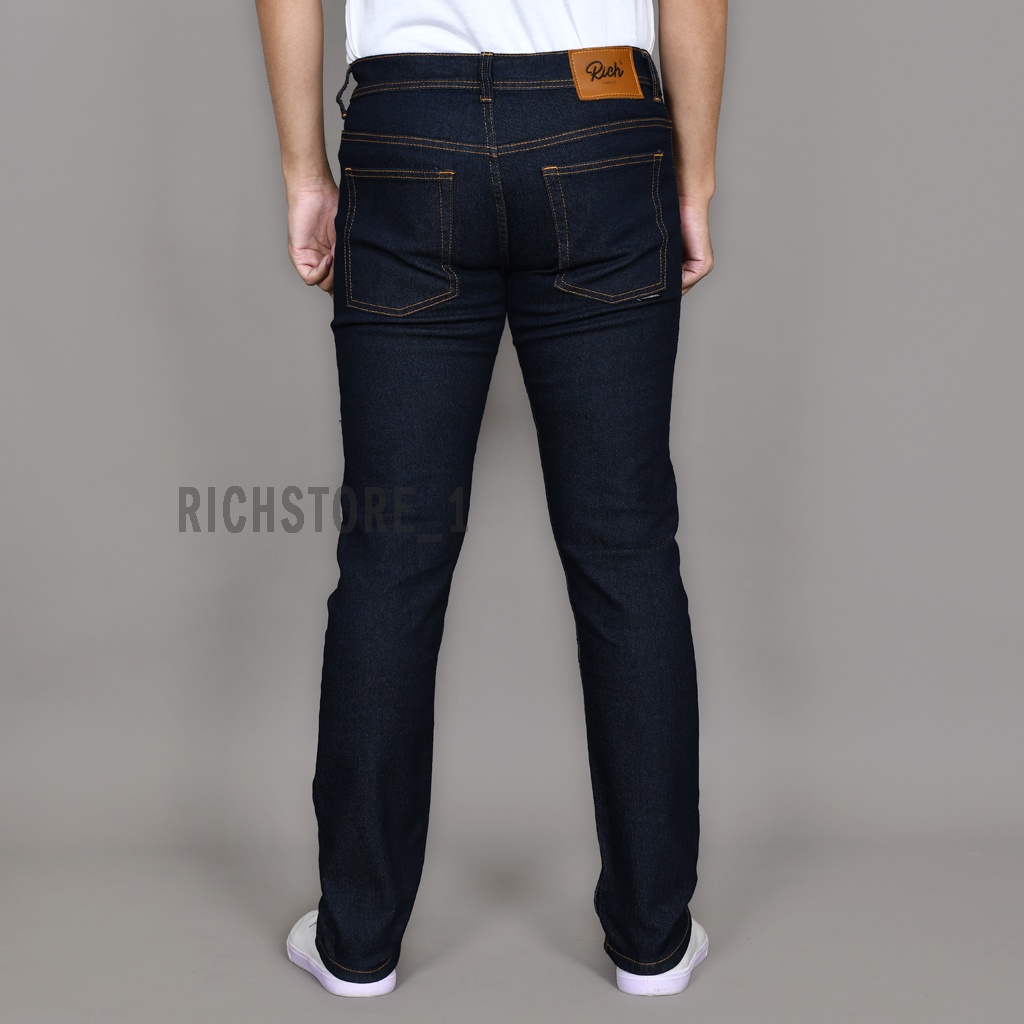 Terlaris Celana Jeans Panjang Pria Slimfit Jumbo Bige Size Ukuran Besar Blue Garmen Denim Street 27 sampai 44