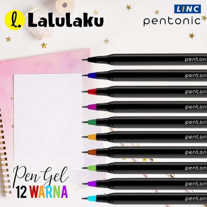 

JUAL Pentonic Color Pulpen Gel 12 Warna Pen Warna Warni Set