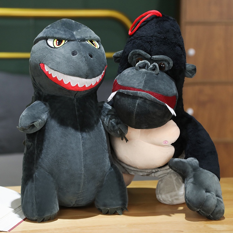 Godzilla Vs Kong Mainan Mewah Monster King Kong Boneka Boneka Lembut Monster Hadiah Lucu