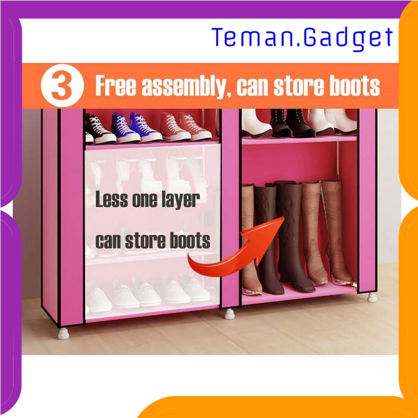 TG-RAK HappyLife Rak Sepatu Kabinet Susun Rakitan DIY - F-12