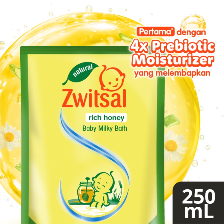 Zwitsal Natural Baby Milky Bath Rich Honey 250 ml