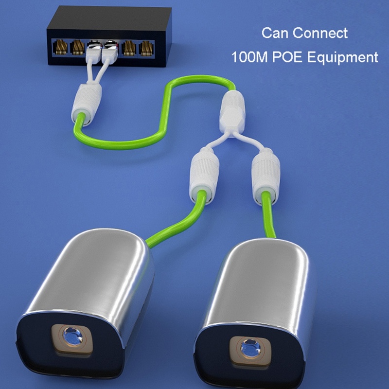 Zzz Upgraded POE Splitter 2-in-1 Cabling Connector Konektor Tiga Arah Cocok Untuk Pasang Kamera Keamanan Tahan Lama-