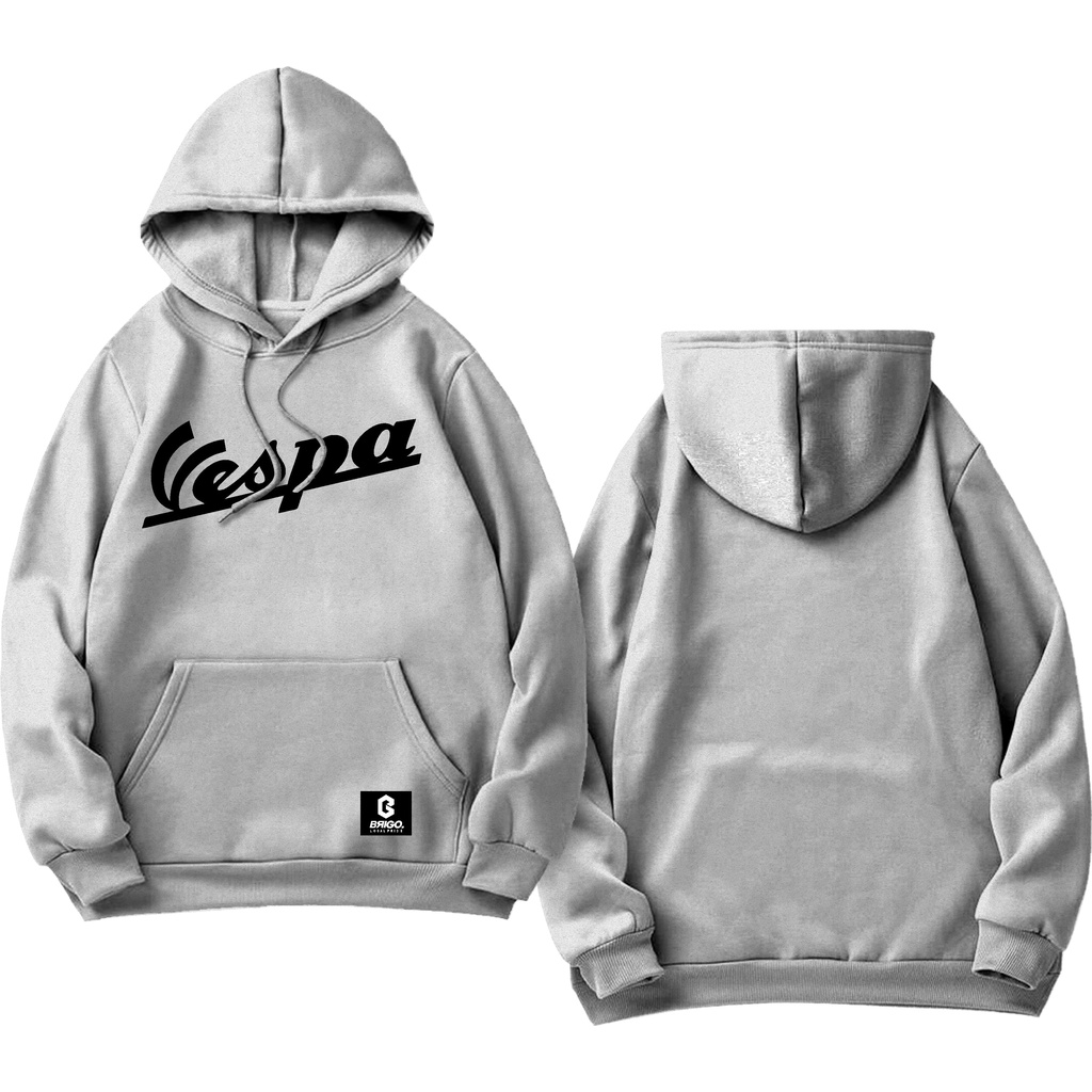 BRIGO X Vespa FONT Sweater Hoodie II Jumper Hoodie BRIGO Sablon DTF Fleece Cotton Size M-XXL (Pria &amp; Wanita) Free stiker&amp;Gantungan Kunci