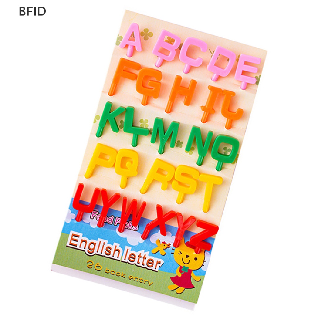 [BFID] Bento Sayur Kuali Lucu Mini Anak Alphabet Fruit Forks Tusuk Gigi [ID]