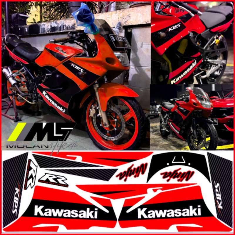 Sticker Striping Variasi Motif Ori Ninja Rr 150 Old 2008 Gen 2 Merah - Ninja Rr Old Gen 1 - Ninja Rr