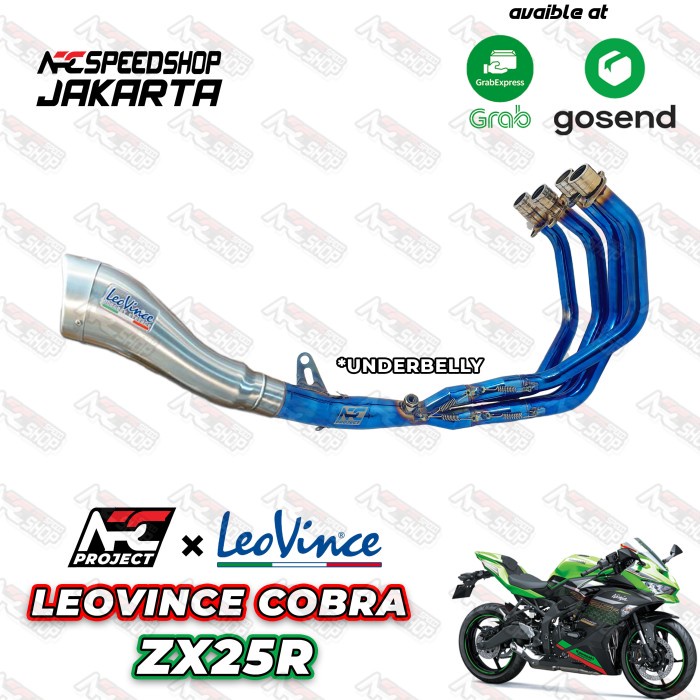 Header Stainless Blue 2In1 Series Kawasaki Zx25R + Leovince Cobra #Original