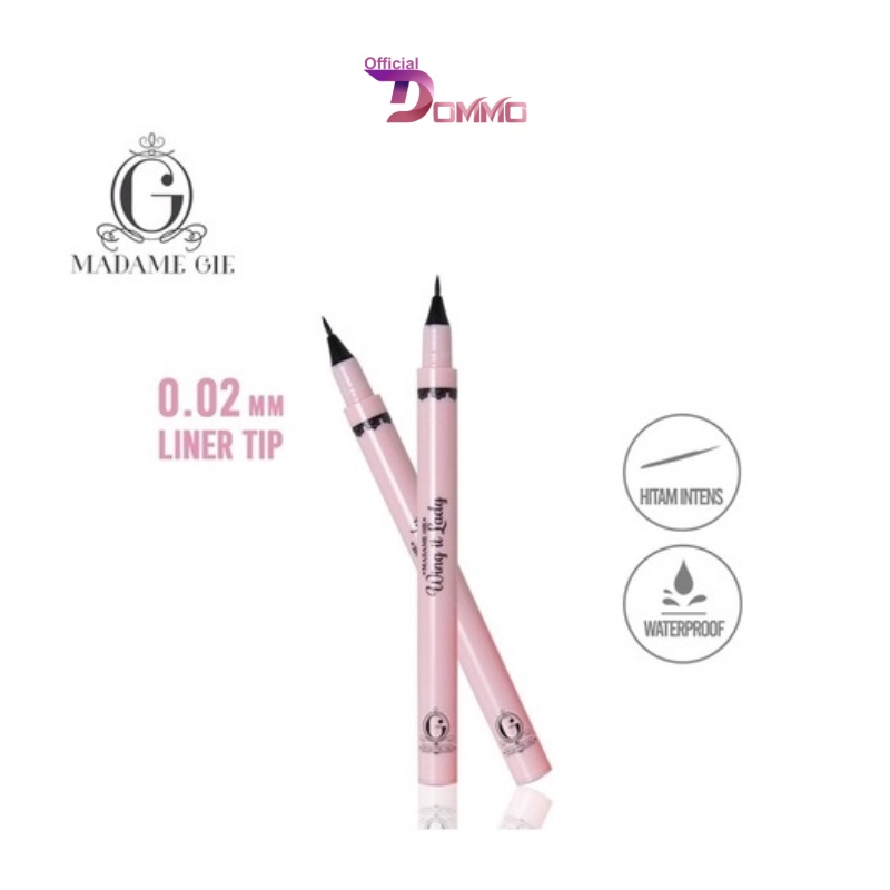 DOMMO - D8041 Madame Gie Wing It Lady - MakeUp Eyeliner Black Waterproof