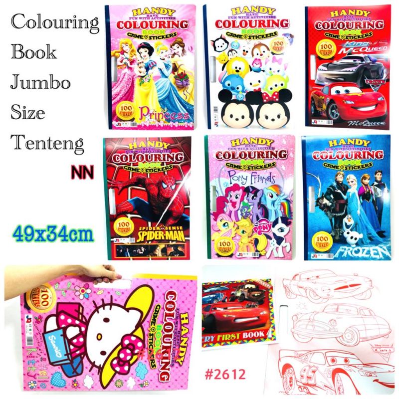 

Buku mewarnai dan stiker colouring book jumbo