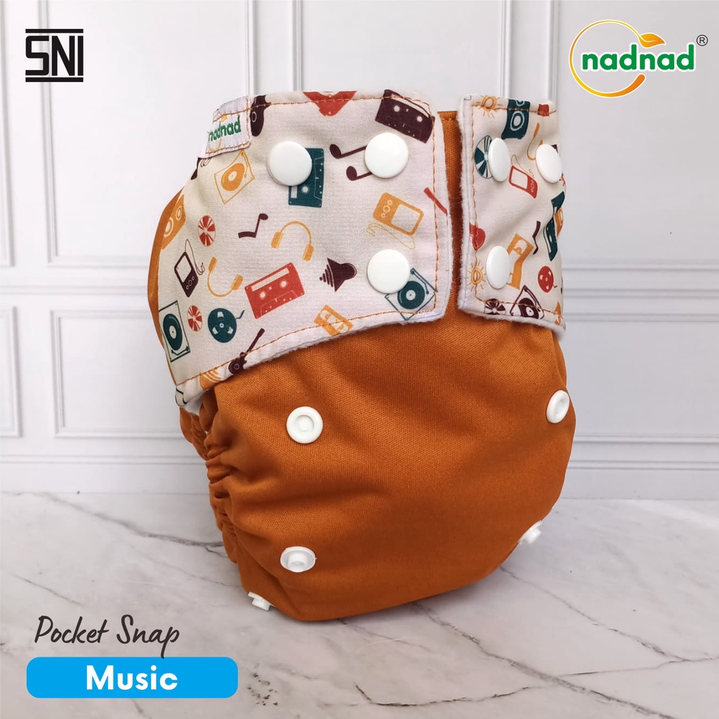 PAket Hemat 3 pcs Clodi Pocket Model  Snap  Nadnad By Sakina B(b 5-15Kg)