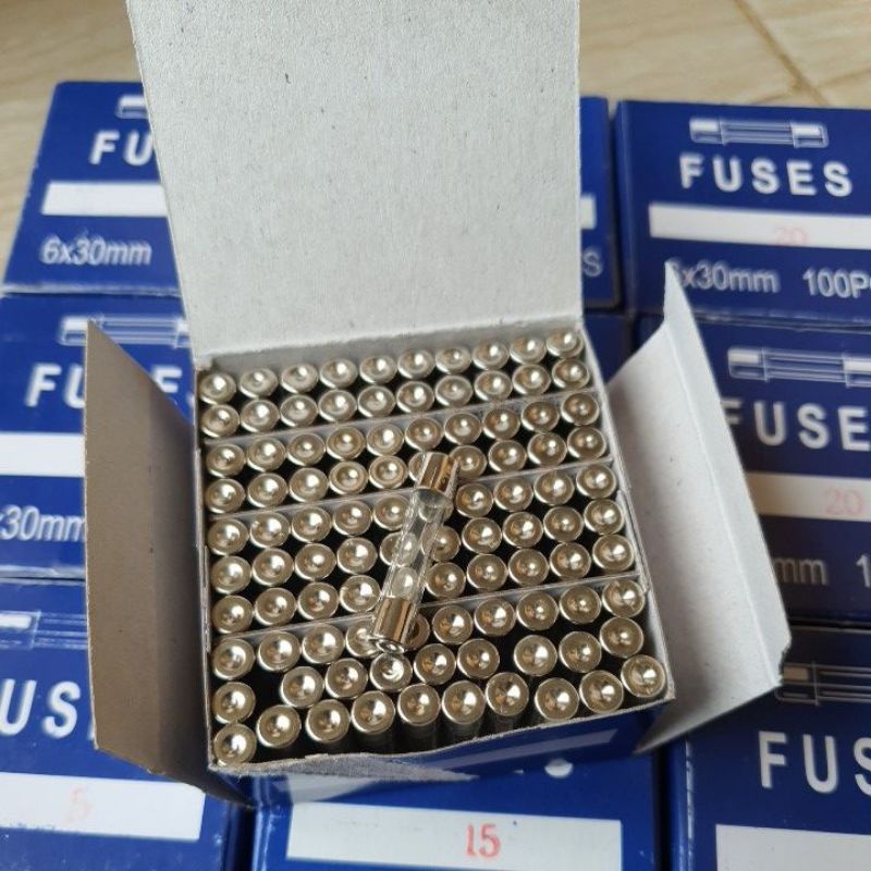 FUSE KACA 6X30MM 5A 15A 20A BACA KETERANGAN