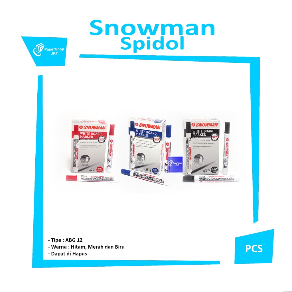 

SNOWMAN - Spidol White Board ABG-12 - Pcs