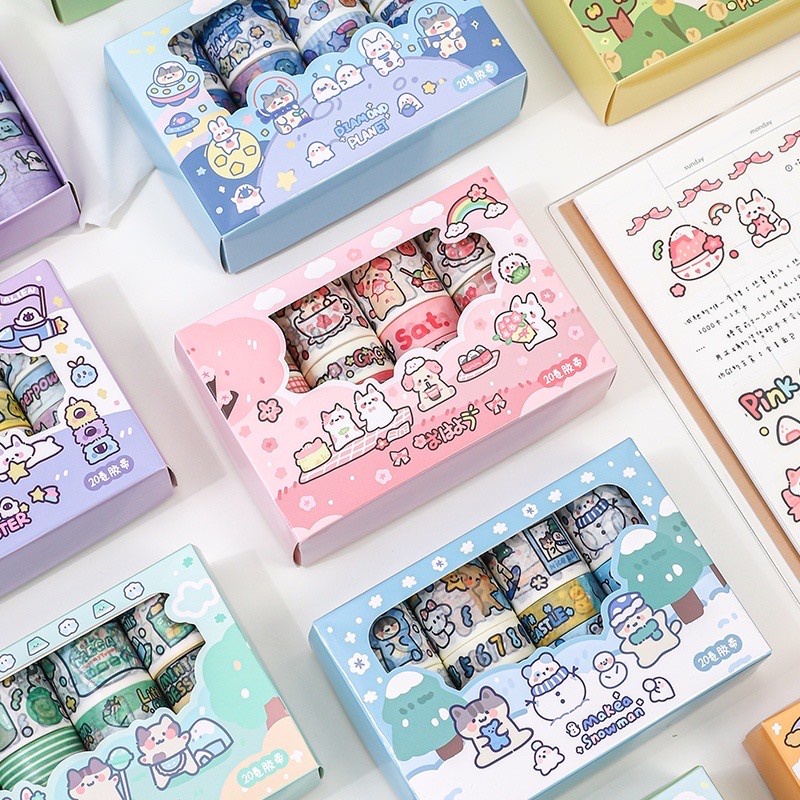 

20 Roll/ Pack Washi Tape Sticker Cute Decorative Masking Tape Pack