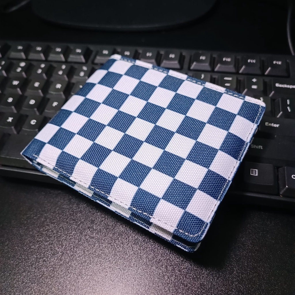 Dompet Pria Motif Kotak Kanvas Dompet Distro Dompet Murah Dompet Distro Checkerboard